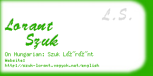 lorant szuk business card